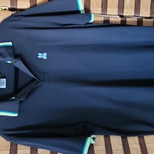 EUC! Psycho Bunny Black Polo Shirt with Blue Accents